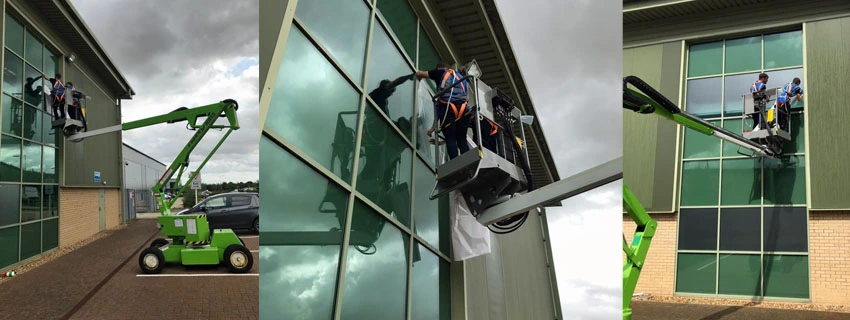 High walls signage installation